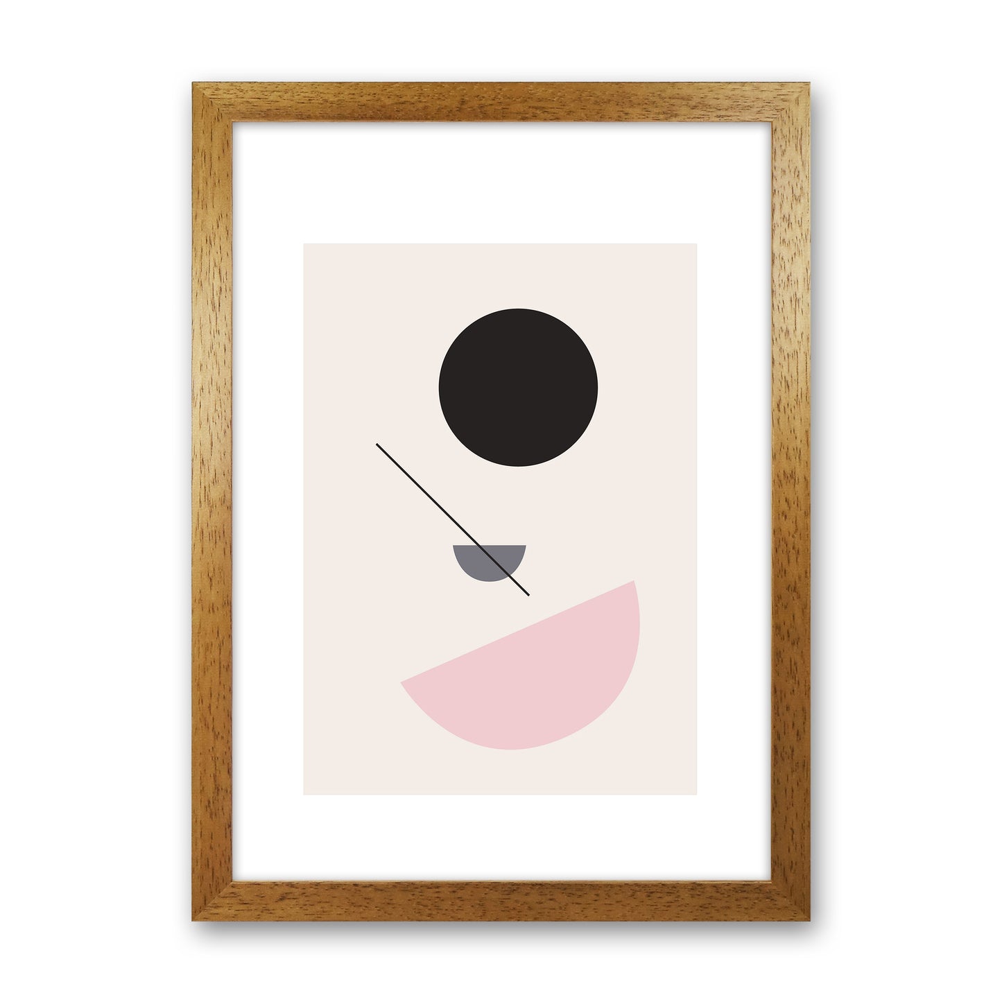 Mila Abstract N3 Art Print by Pixy Paper Oak Grain