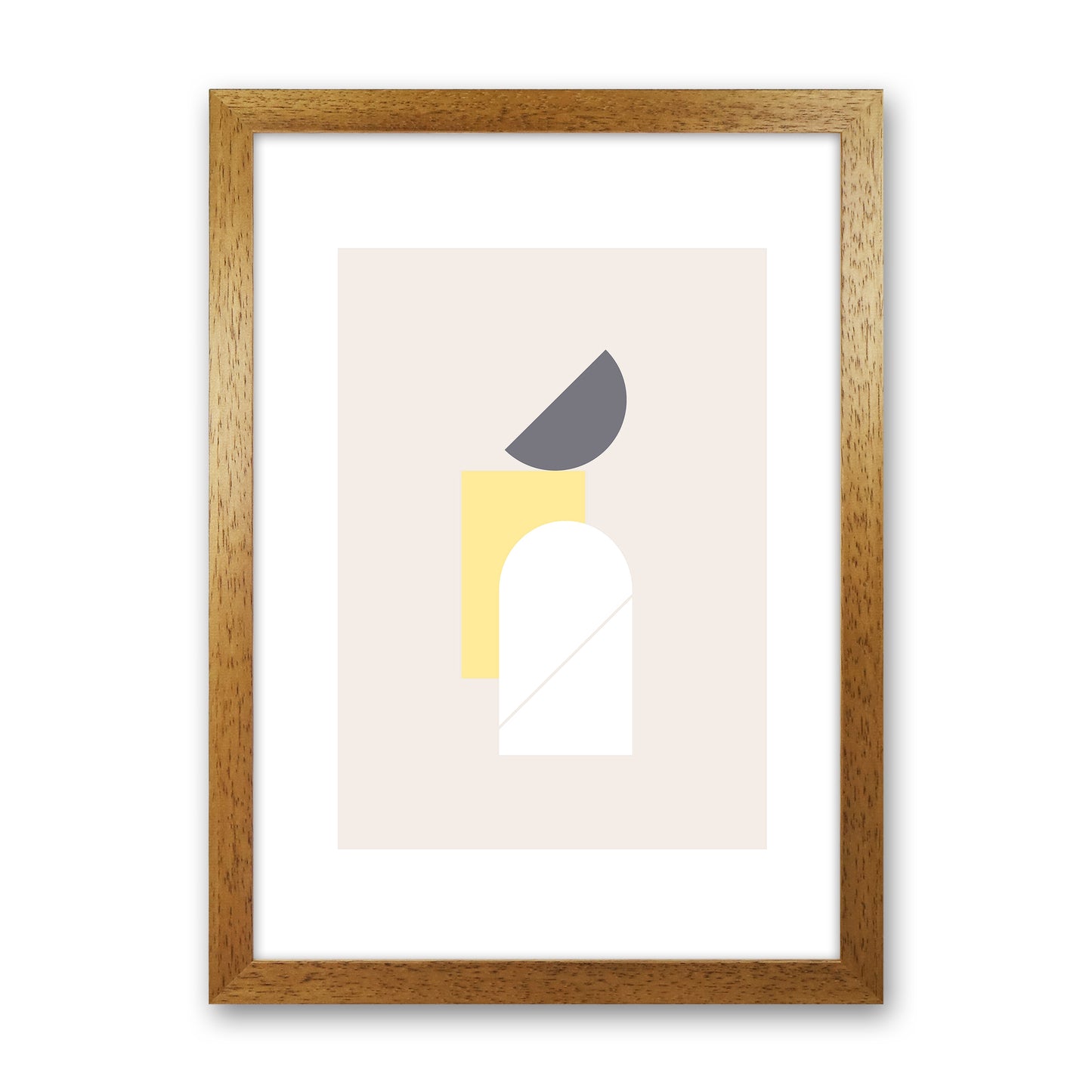 Mila Abstract N11 Art Print by Pixy Paper Oak Grain