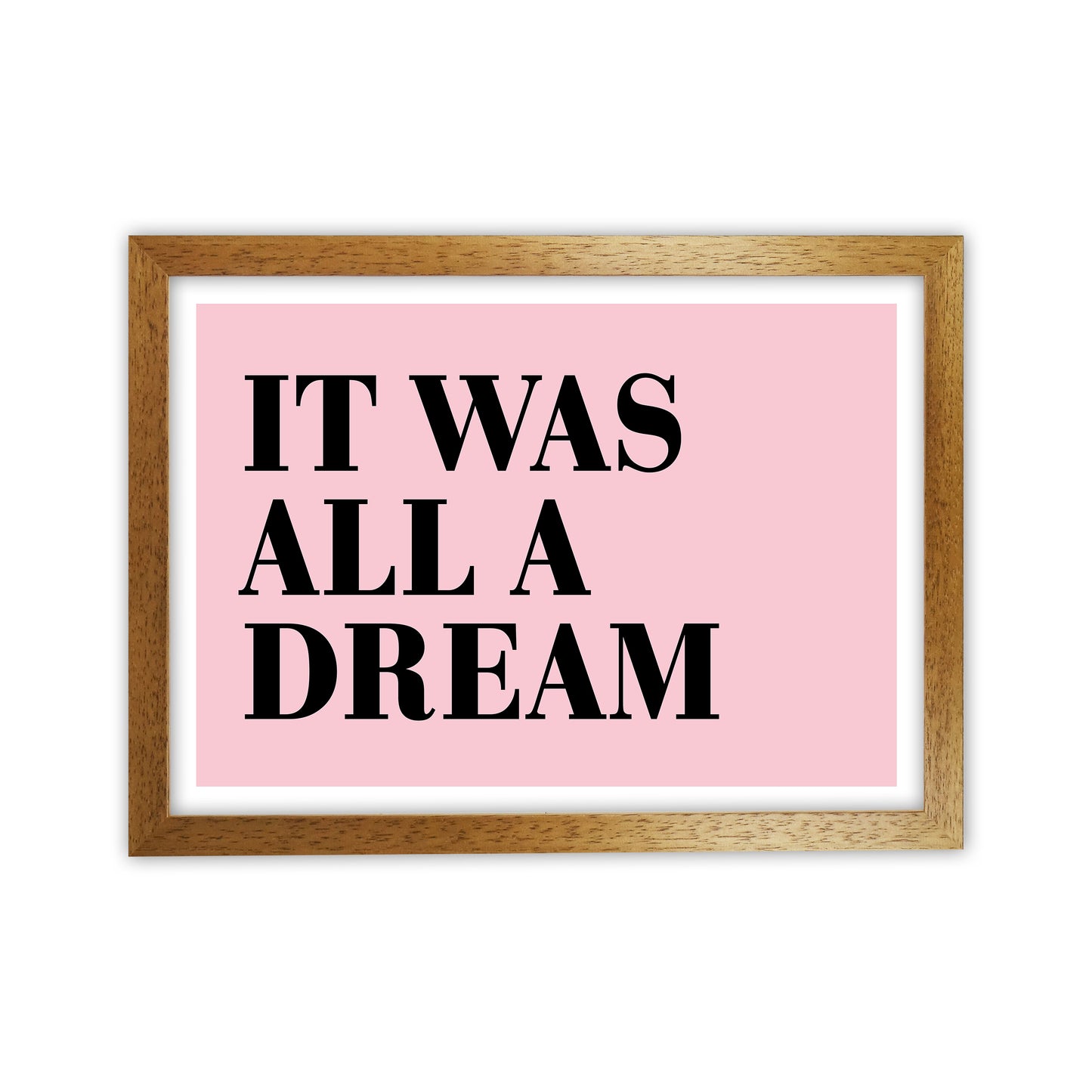 It Was All A Dream Neon Funk Art Print by Pixy Paper Oak Grain