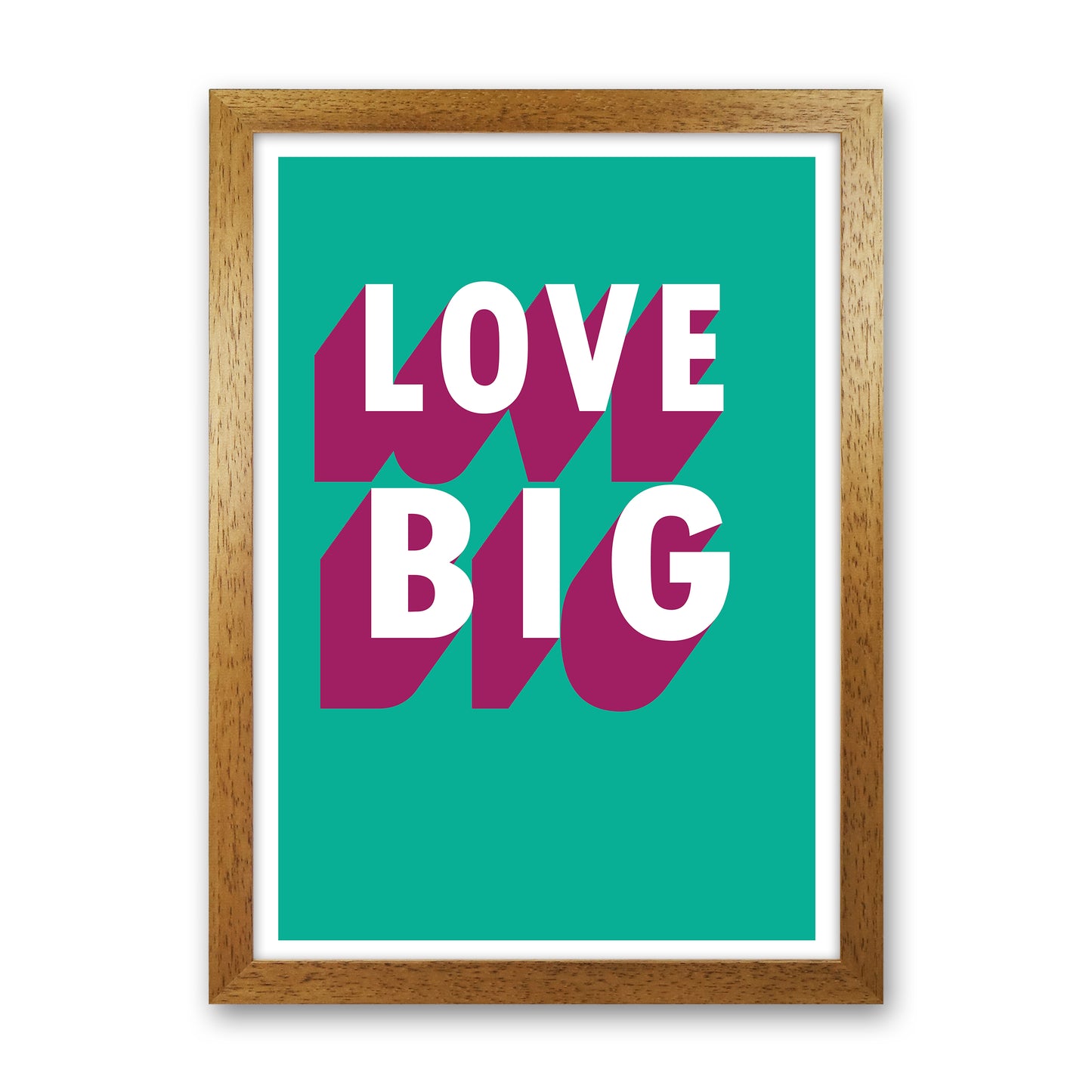 Love Big Shadow Art Print by Pixy Paper Oak Grain