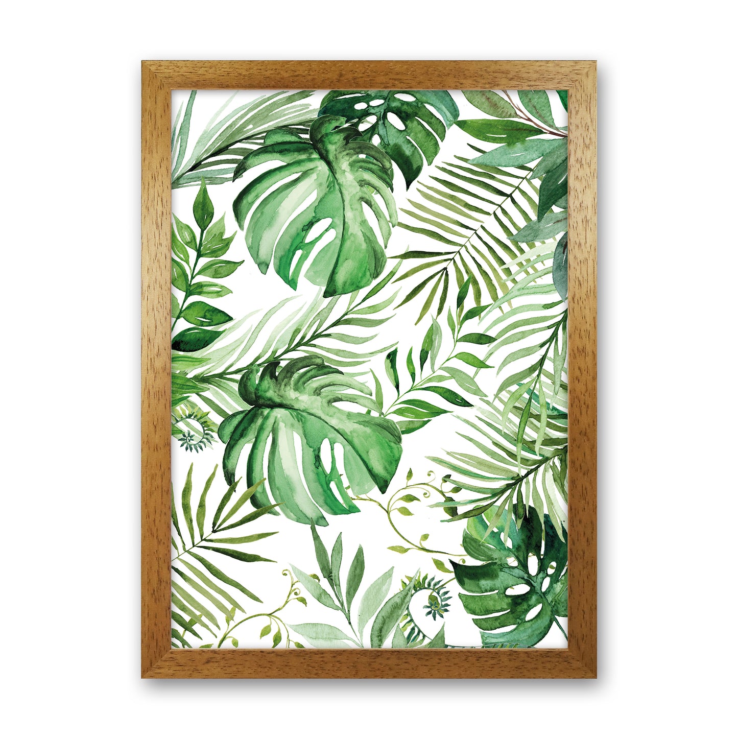 Full Page Leaves Exotic Art Print by Pixy Paper Oak Grain