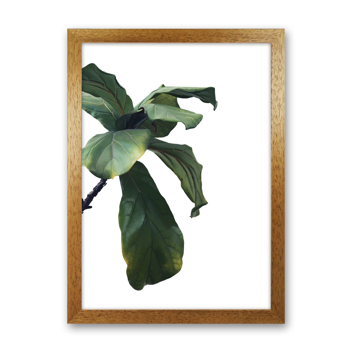 Plant Head Part One Art Print by Pixy Paper Oak Grain