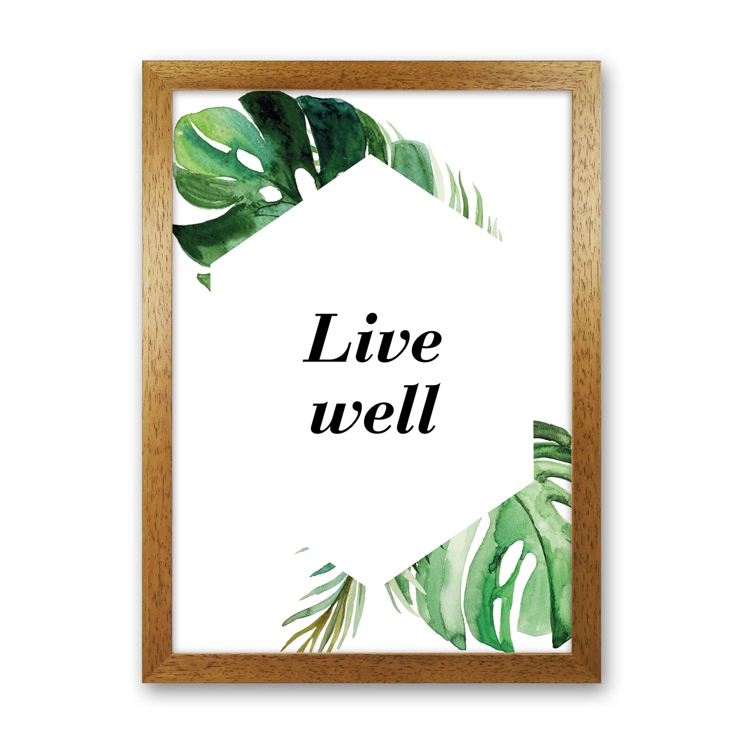 Live Well Exotic Art Print by Pixy Paper Oak Grain