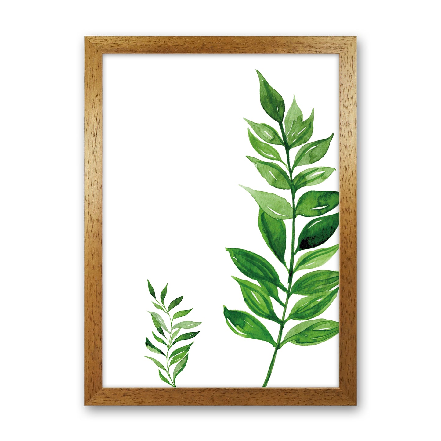 Side Leaf Exotic Art Print by Pixy Paper Oak Grain
