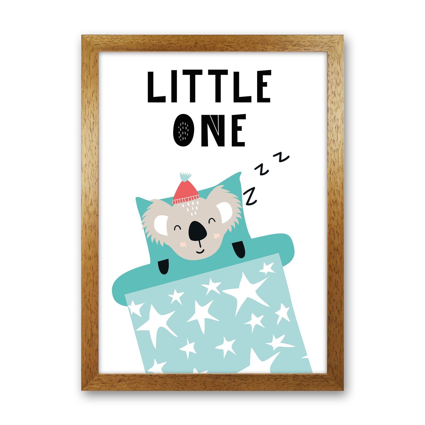 Little One Animal Pop Art Print by Pixy Paper Oak Grain