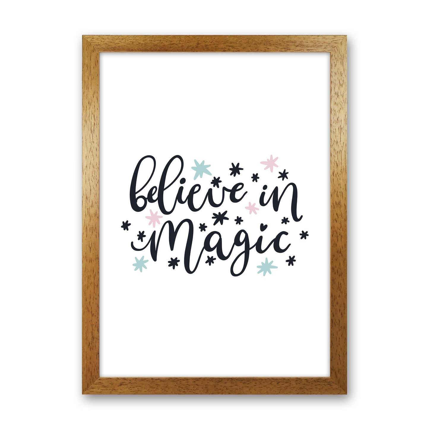 Believe In Magic Art Print by Pixy Paper Oak Grain