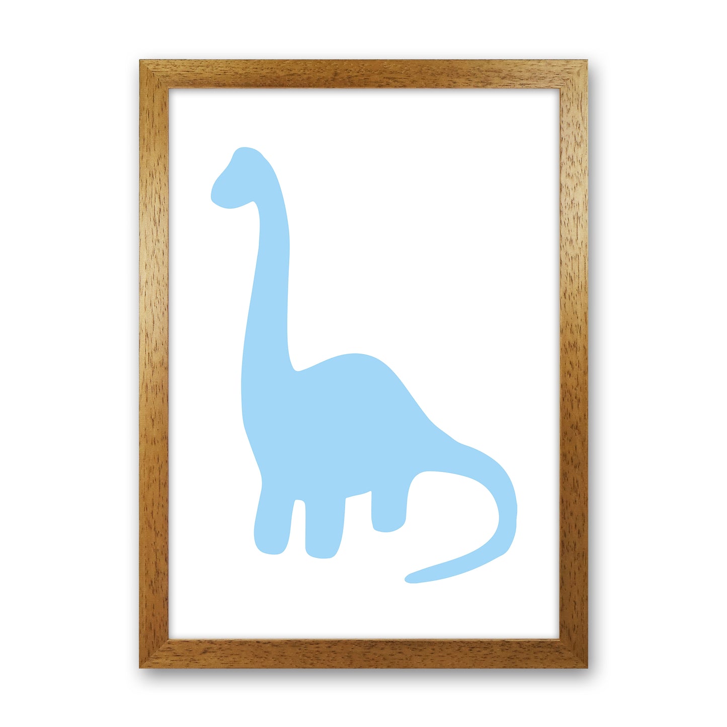Brach Light Blue Art Print by Pixy Paper Oak Grain