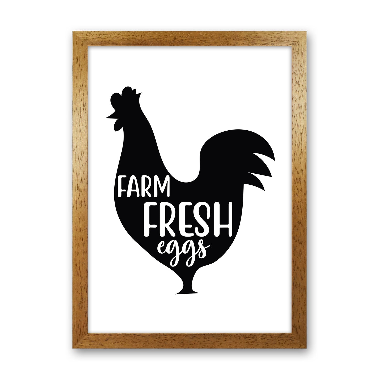 Farm Fresh Eggs Art Print by Pixy Paper Oak Grain
