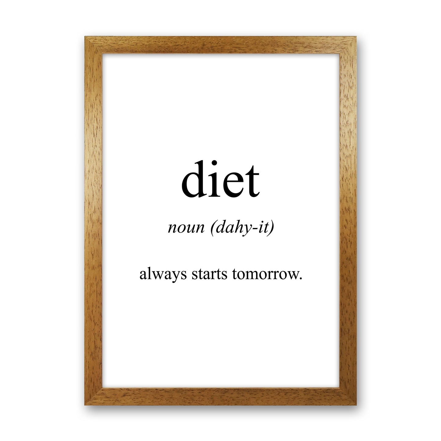 Diet Meaning Art Print by Pixy Paper Oak Grain