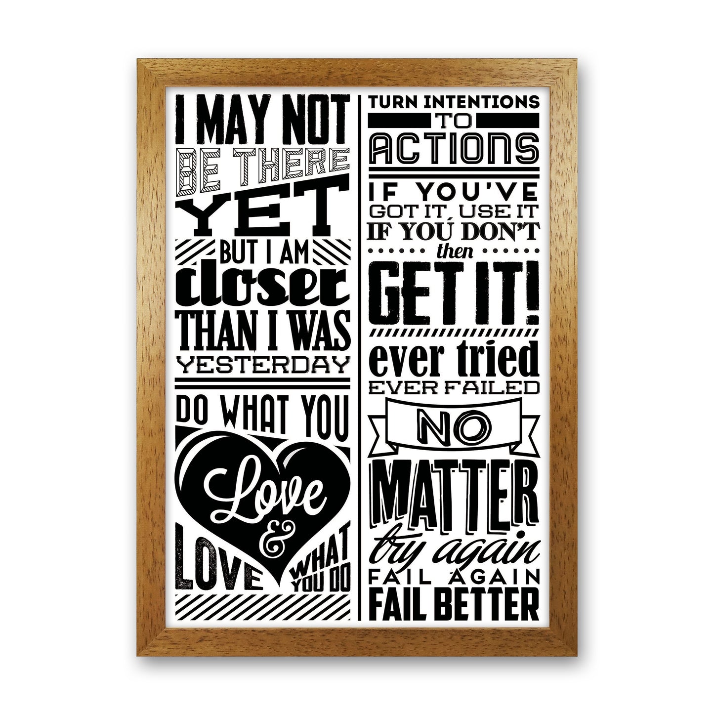 I May Not Be There Yet Vintage Art Print by Pixy Paper Oak Grain
