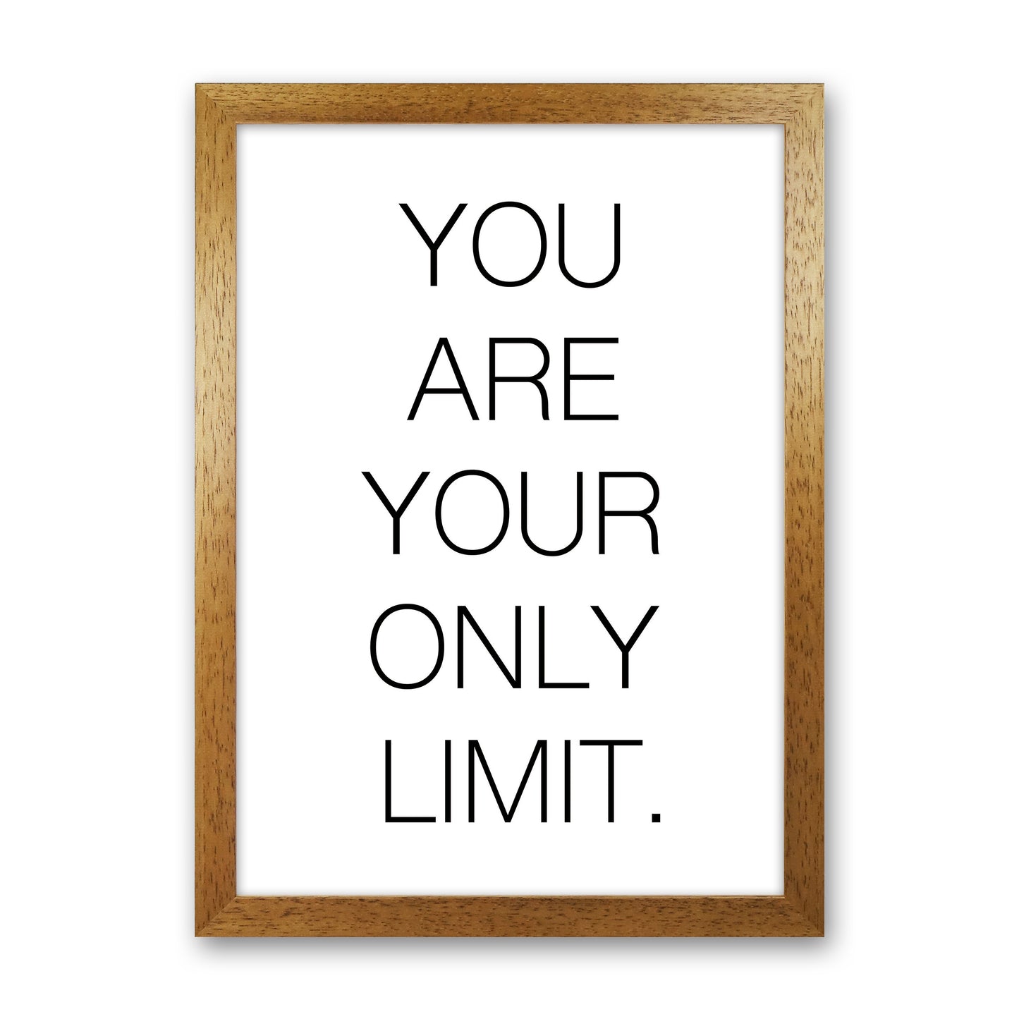 You Are Your Own Limit Art Print by Pixy Paper Oak Grain