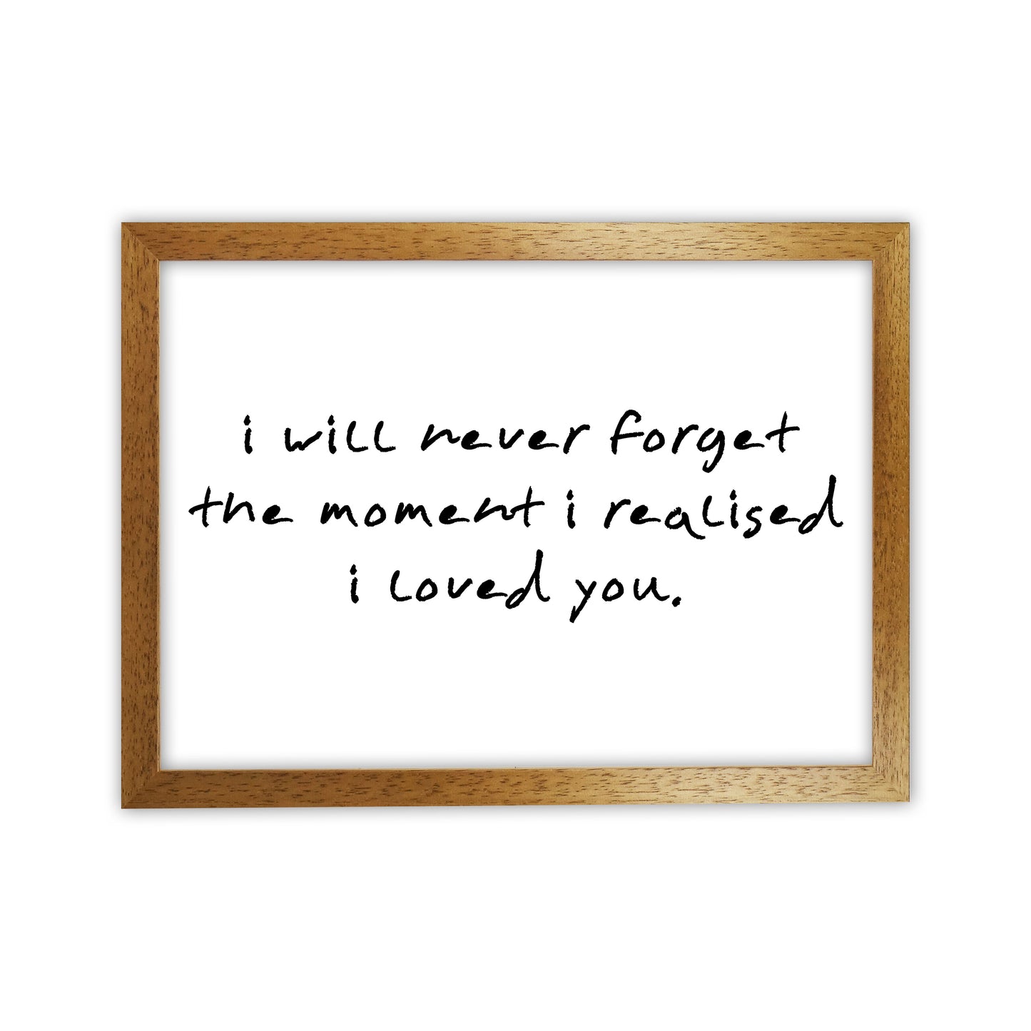 I Will Never Forget Art Print by Pixy Paper Oak Grain