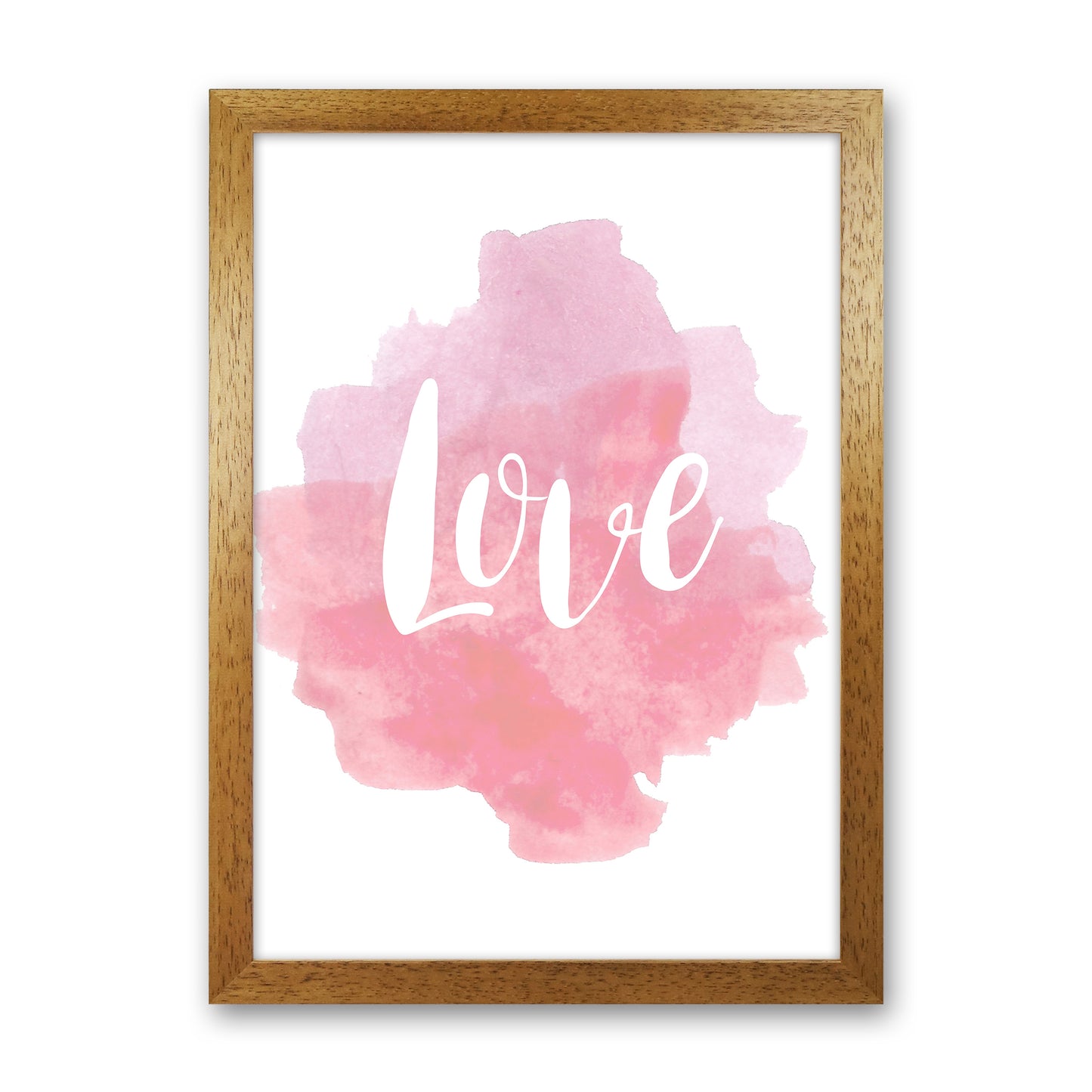 Love Watercolour Art Print by Pixy Paper Oak Grain
