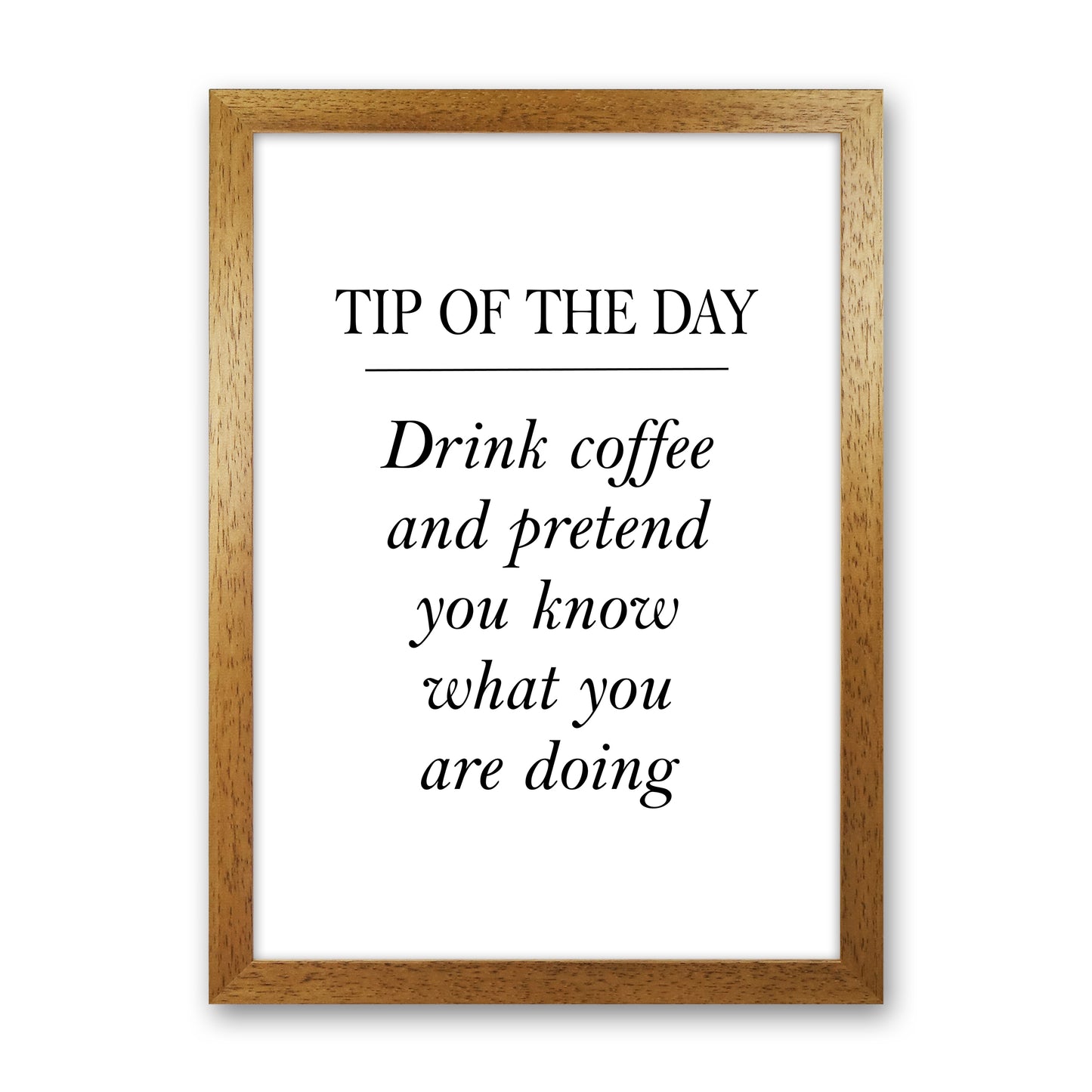 Tip Of The Day Art Print by Pixy Paper Oak Grain