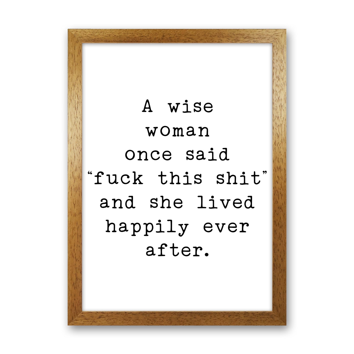 A Wise Woman Art Print by Pixy Paper Oak Grain