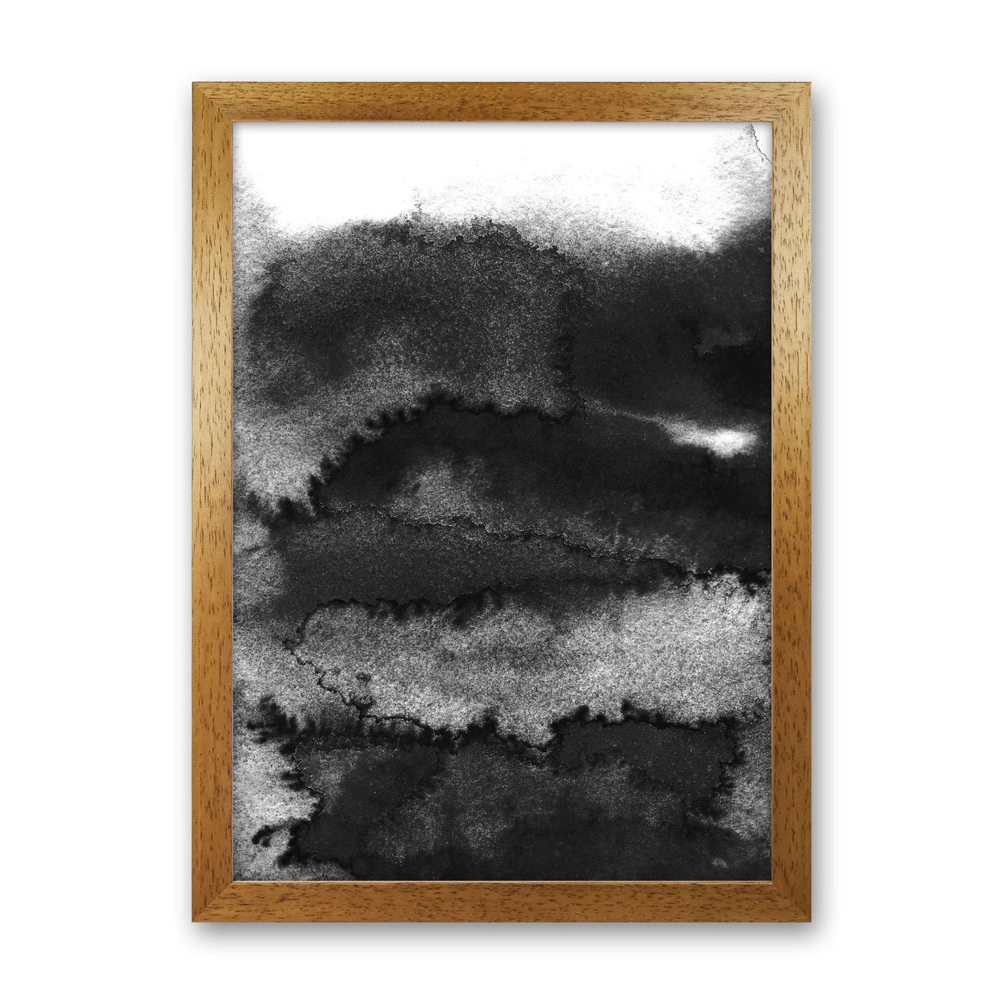Majestic Monochrome Watercolour 16 Art Print by Pixy Paper Oak Grain