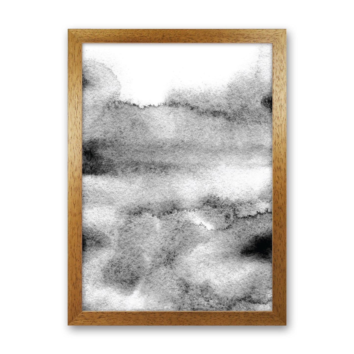 Majestic Monochrome Watercolour 04 Art Print by Pixy Paper Oak Grain