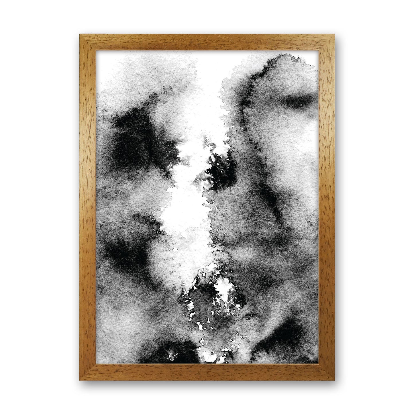 Majestic Monochrome Watercolour 10 Art Print by Pixy Paper Oak Grain