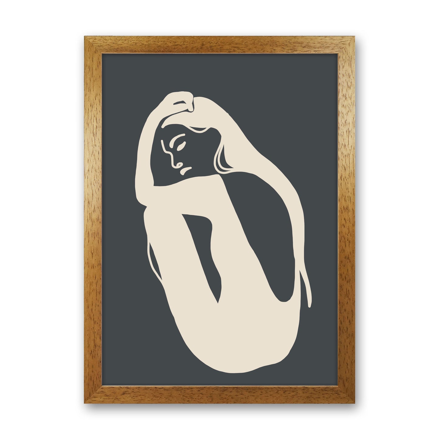 Inspired Off Black Woman Silhouette Art Print by Pixy Paper Oak Grain