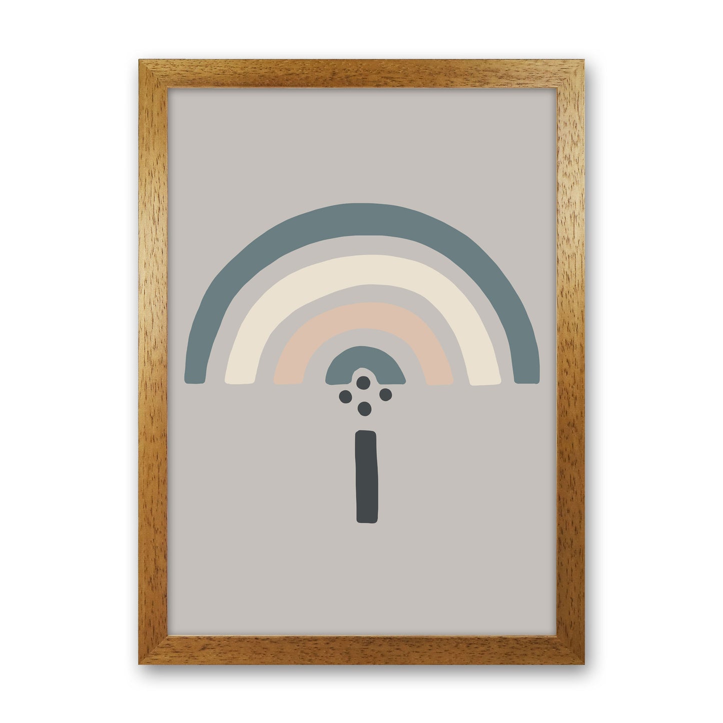 Inspired Natural Rainbow Stone Art Print by Pixy Paper Oak Grain