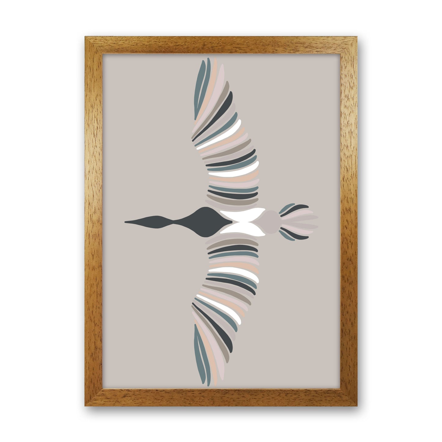 Inspired Bird Art Print by Pixy Paper Oak Grain