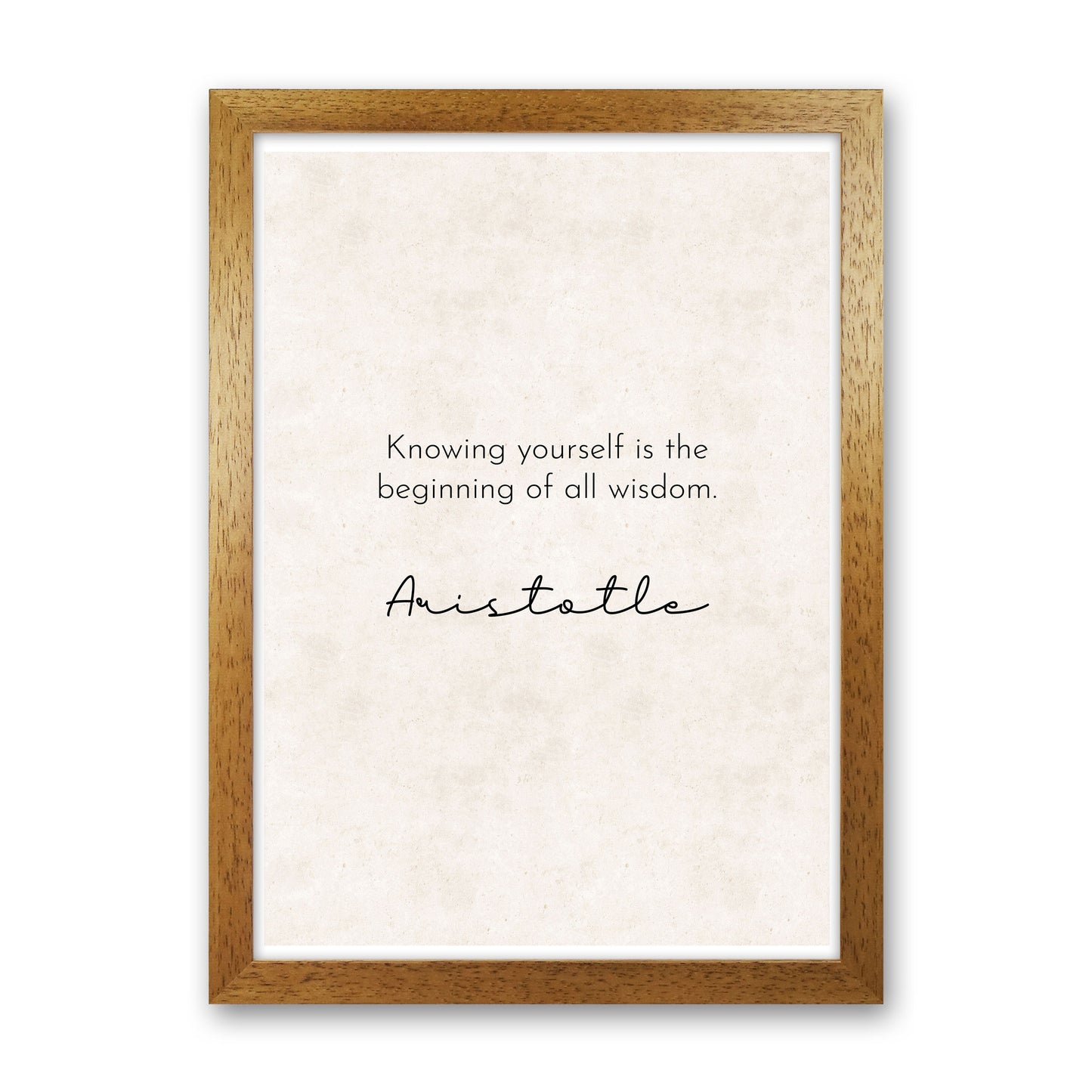 Knowing Yourself - Aristotle Art Print by Pixy Paper Oak Grain