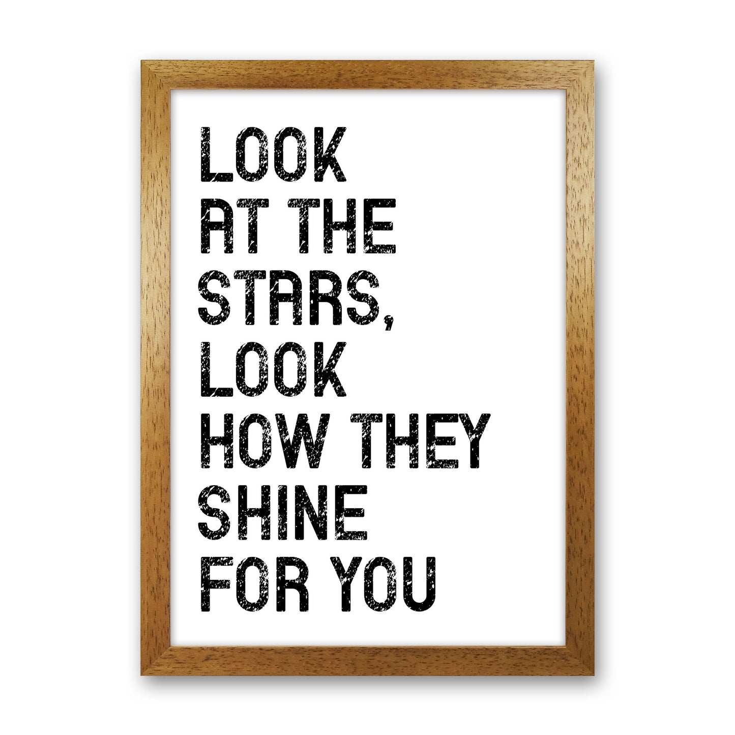 Look At The Stars Art Print by Pixy Paper Oak Grain