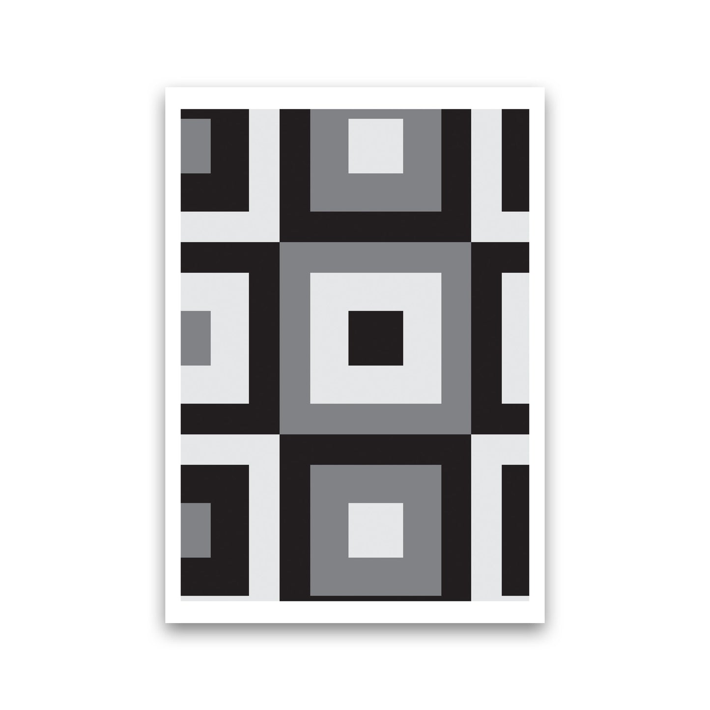 Grey Abstract Patterns 1 Modern Print Print Only
