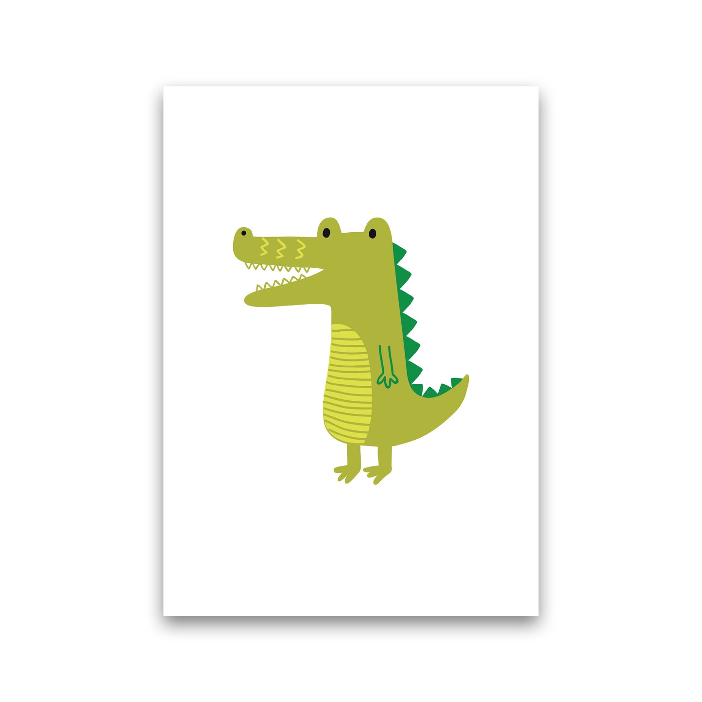 Children's Animals, Alligator Modern Print Print Only