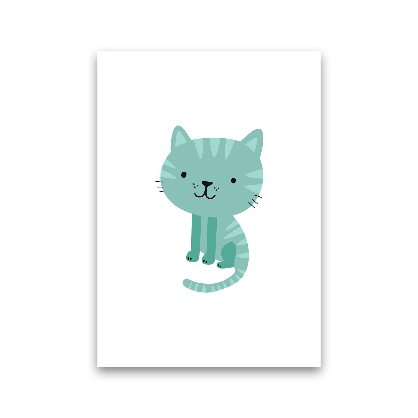 Children's Animals, Cat Modern Print Print Only