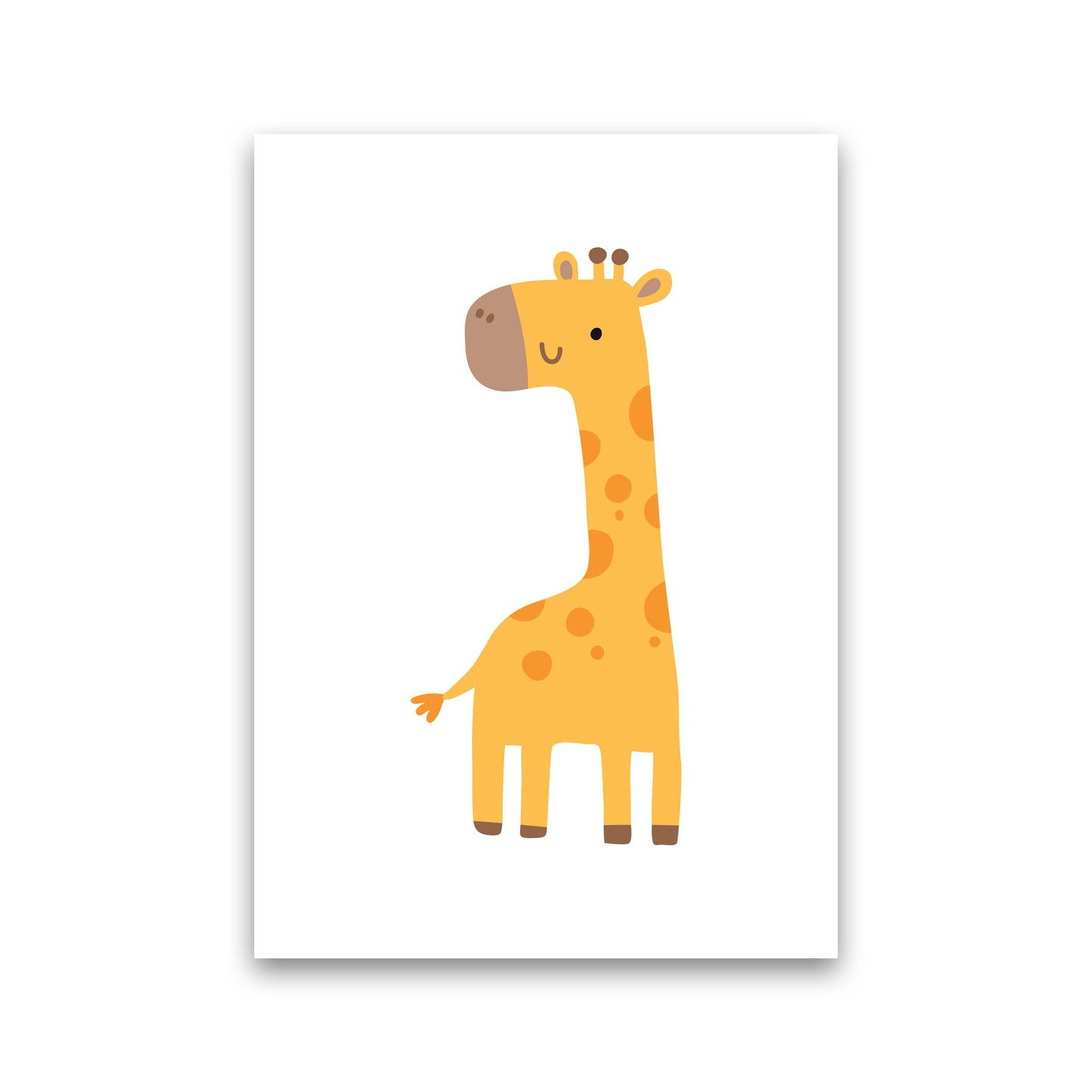 Children's Animals, Giraffe Modern Print Print Only