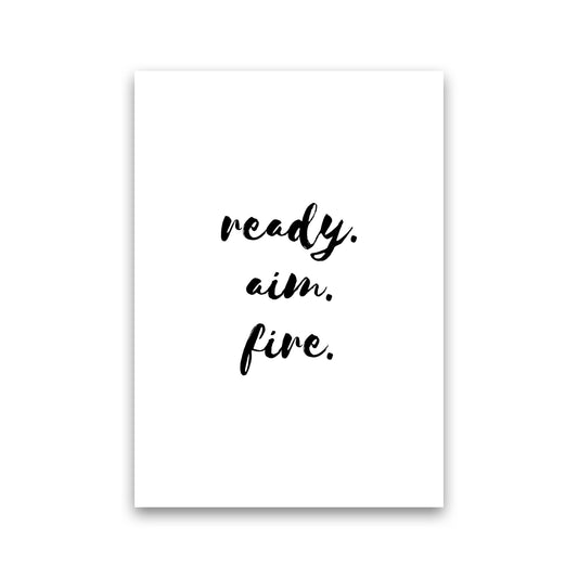 Ready Aim Fire, Bathroom Modern Print, Framed Bathroom Wall Art Print Only