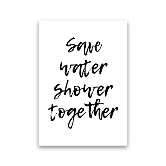 Shower Together, Bathroom Modern Print, Framed Bathroom Wall Art Print Only