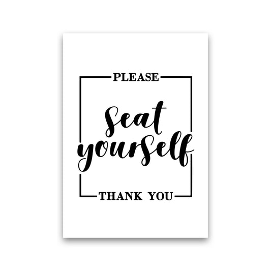 Seat Yourself, Bathroom Modern Print, Framed Bathroom Wall Art Print Only