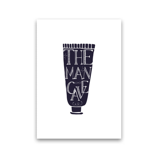 The Man Cave 1 Modern Print, Framed Bathroom Wall Art Print Only