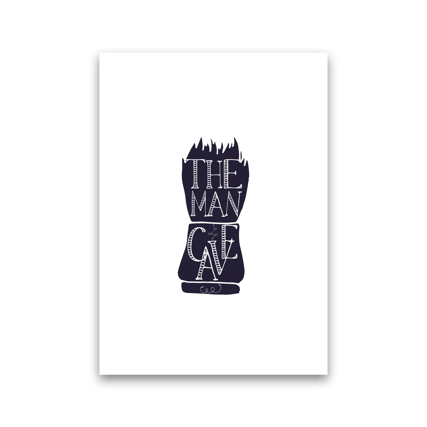 The Man Cave 2 Modern Print, Framed Bathroom Wall Art Print Only