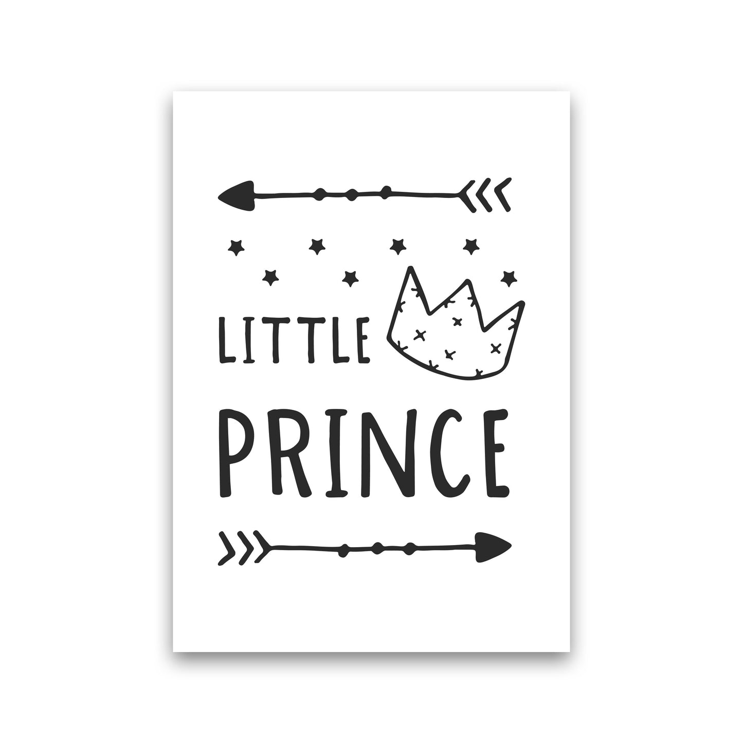 Little Prince Black Framed Nursey Wall Art Print Print Only
