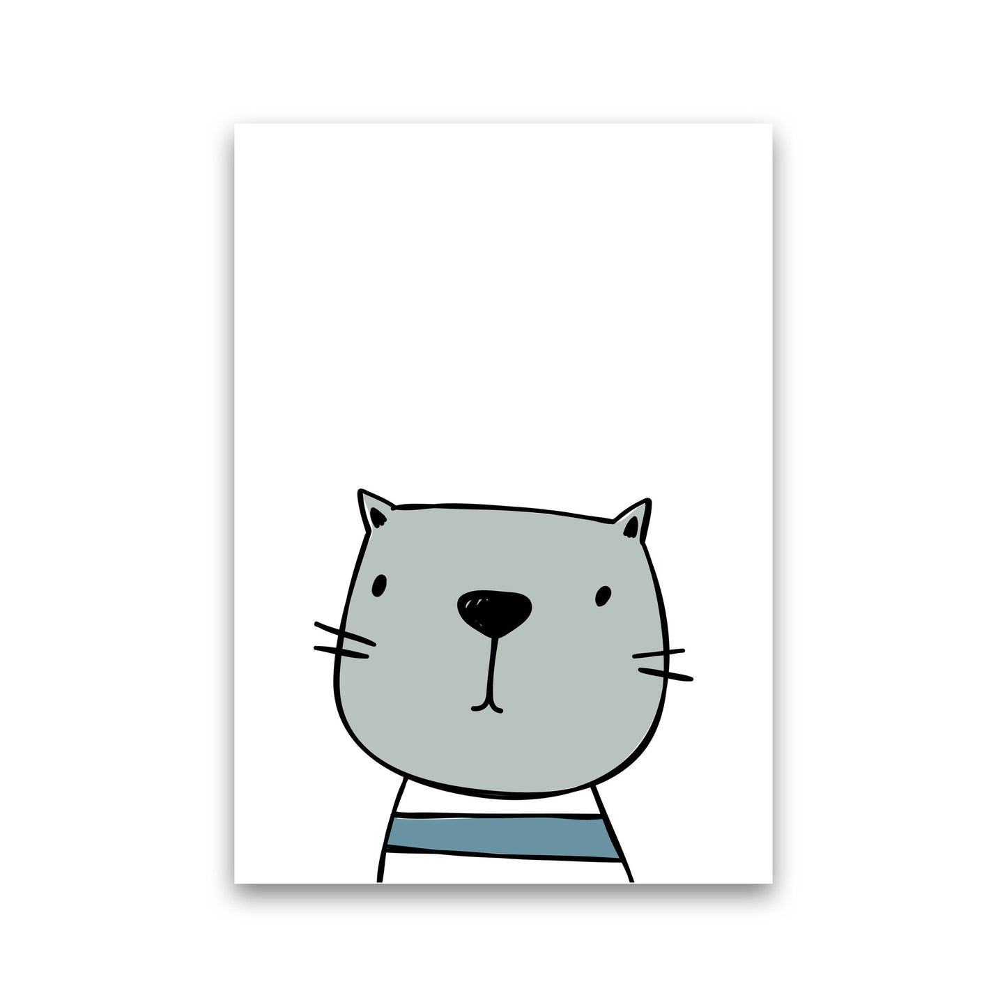 Cat Modern Print Animal Art Print Print Only