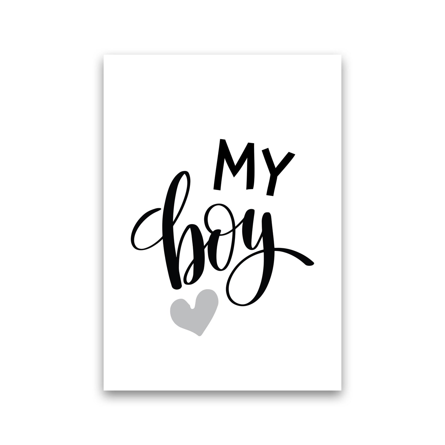 My Boy Black Framed Nursey Wall Art Print Print Only