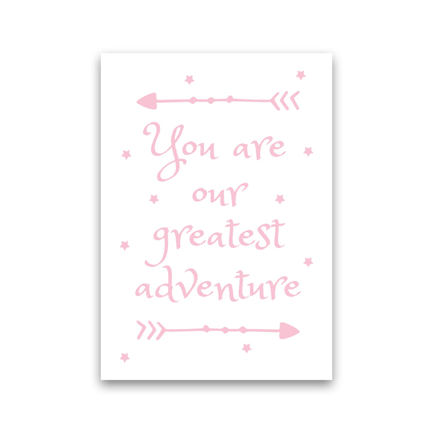 You Are Our Greatest Adventure Pink Modern Print Print Only