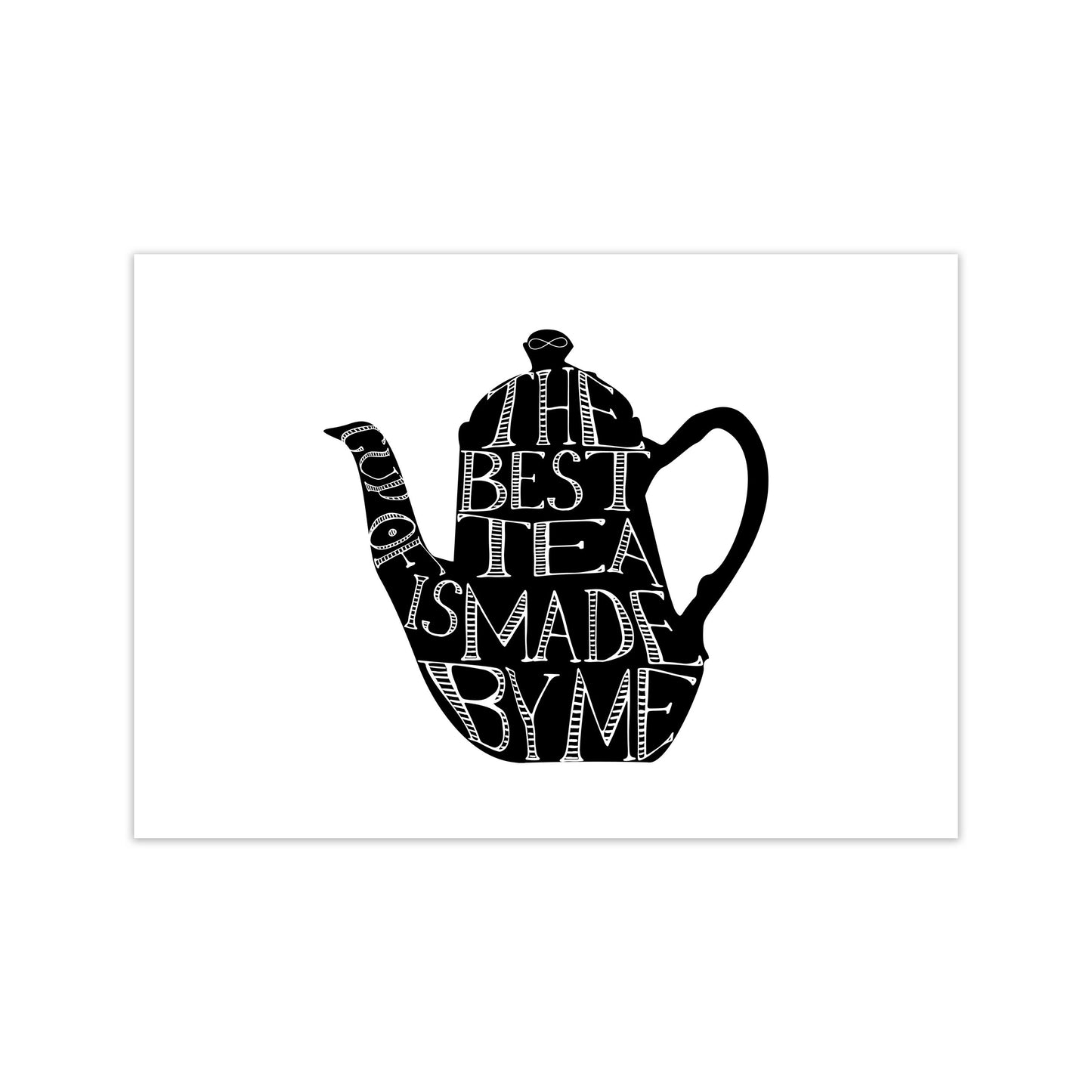 The Best Tea Modern Print, Framed Kitchen Wall Art