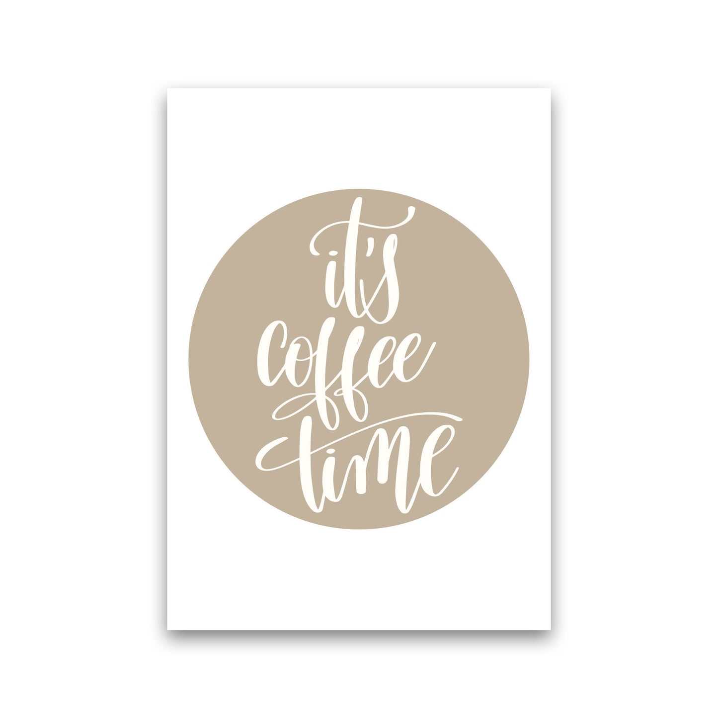 It's Coffee Time Framed Typography Wall Art Print Print Only
