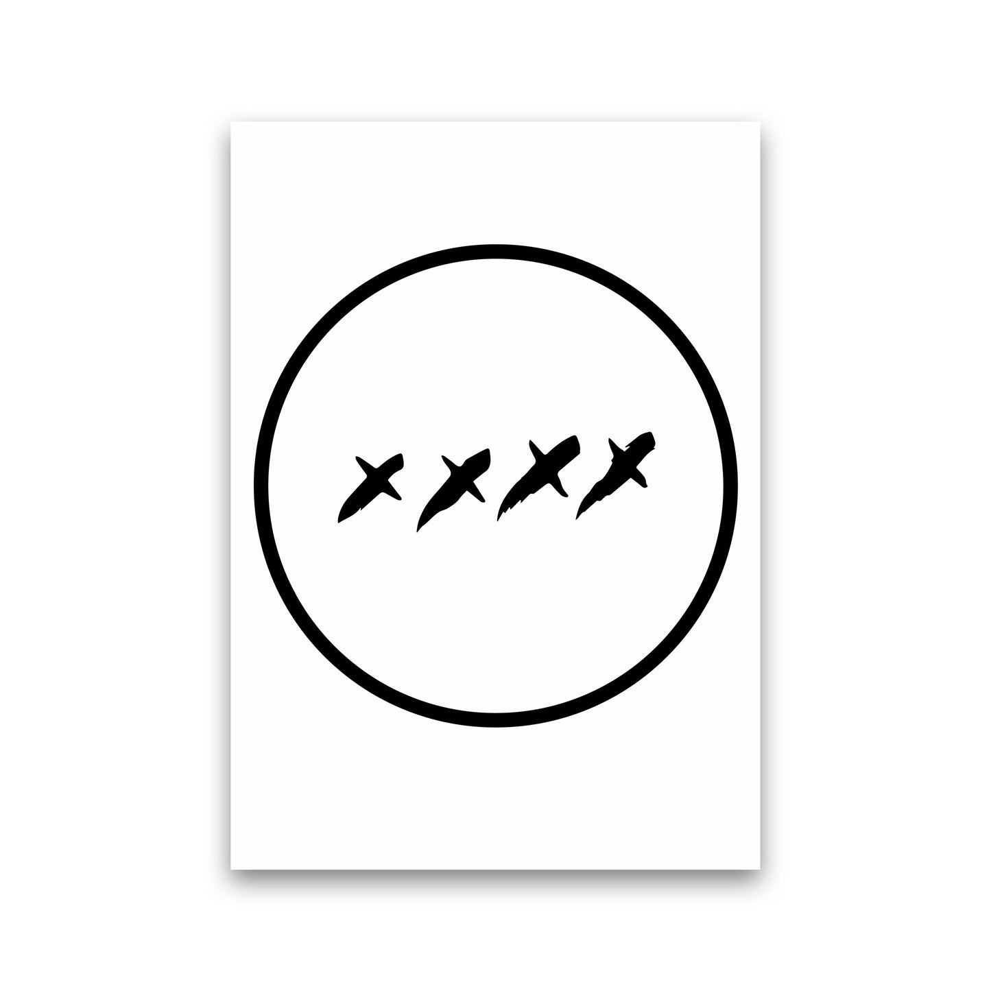 XXXX Kisses Modern Print Print Only