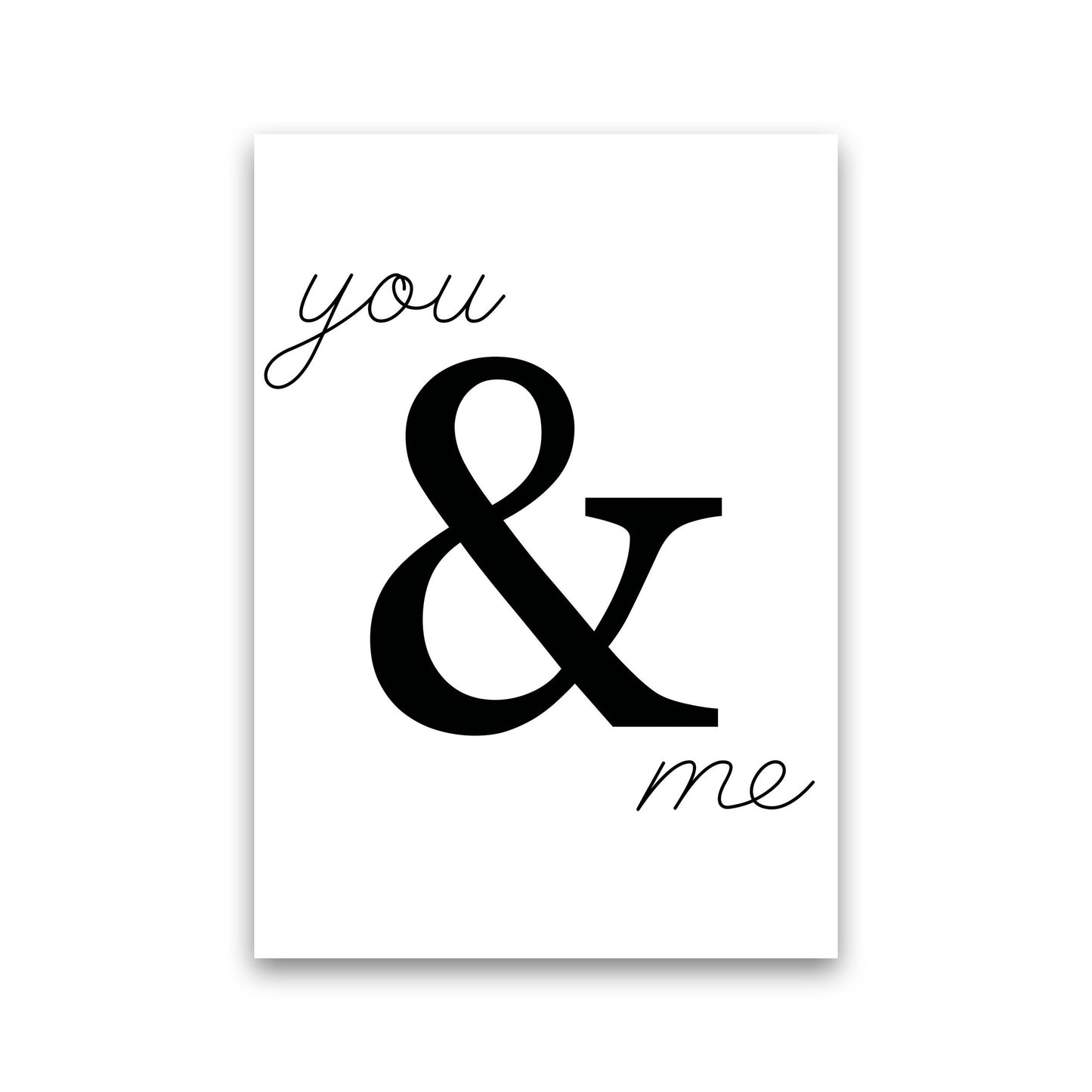 You & Me Modern Print Print Only