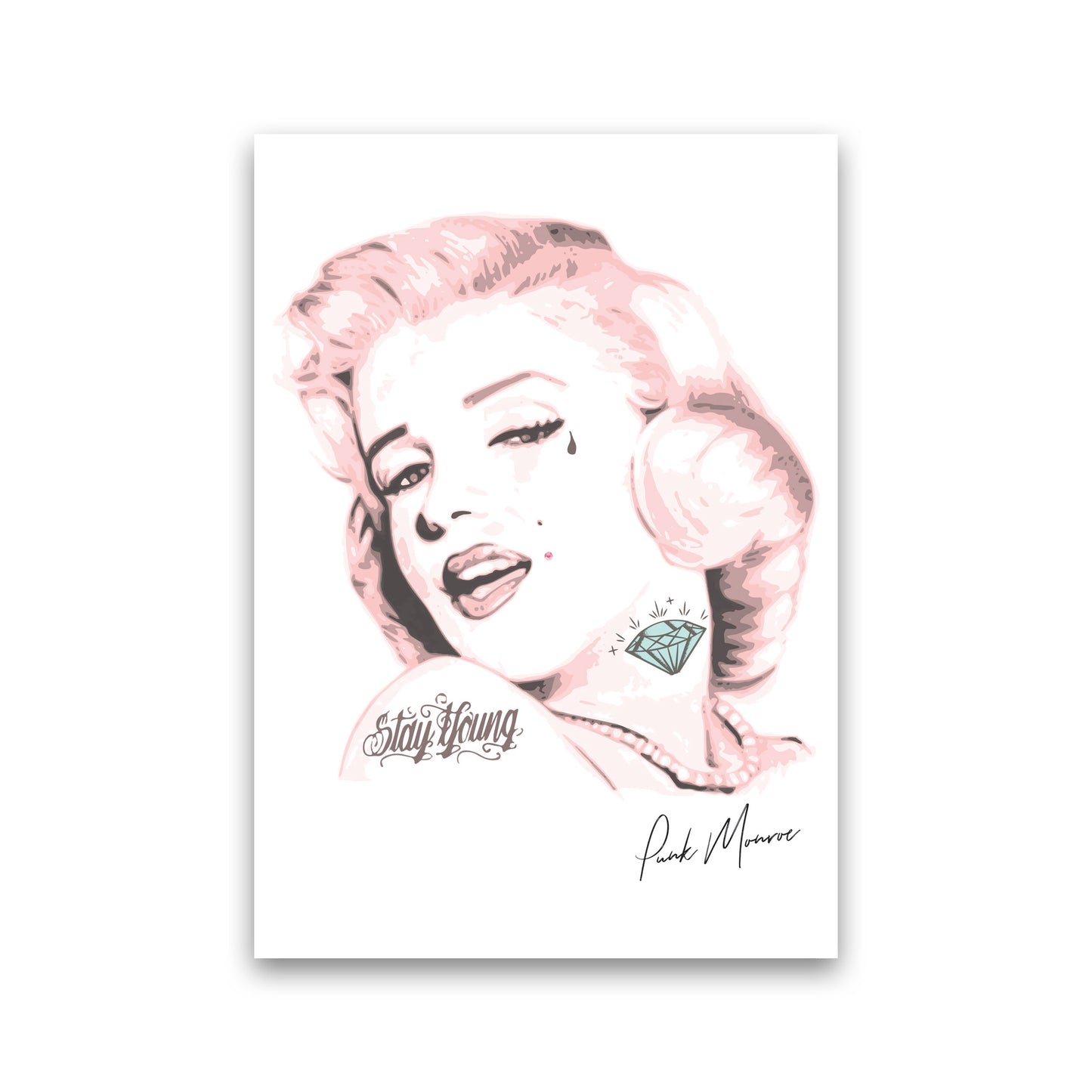 Pink Punk Monroe Modern Print Print Only