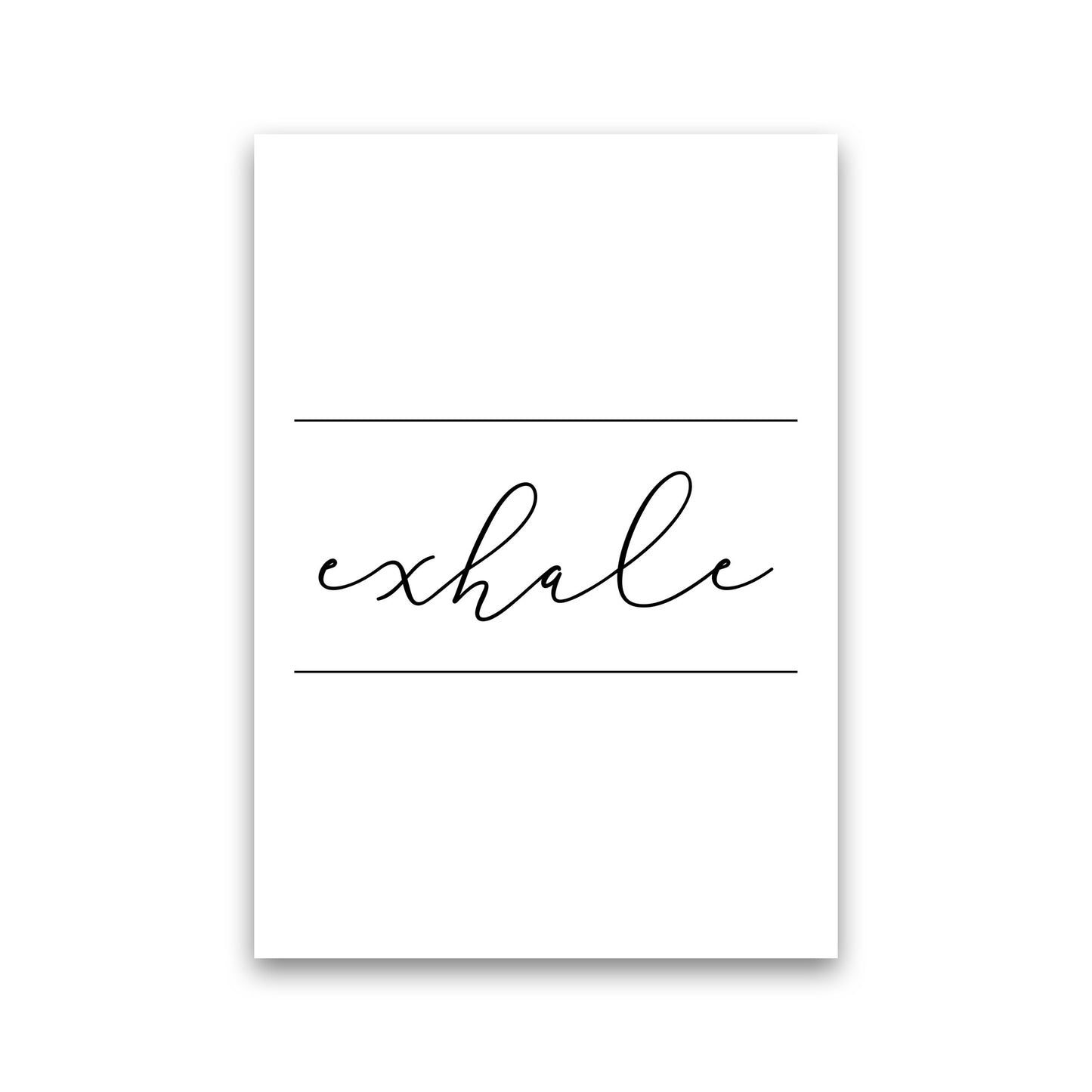 Exhale Framed Typography Wall Art Print Print Only