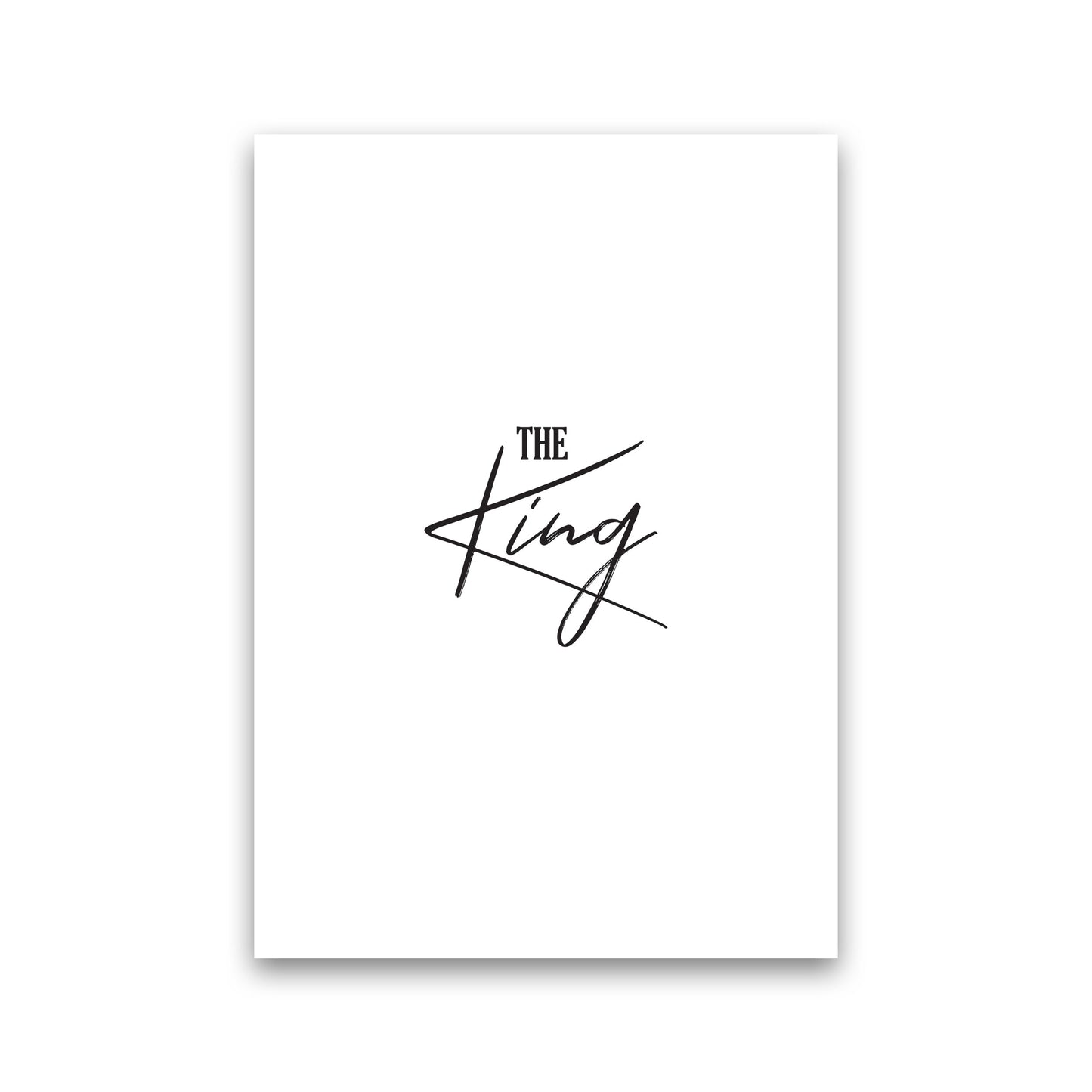 The King Modern Print Print Only