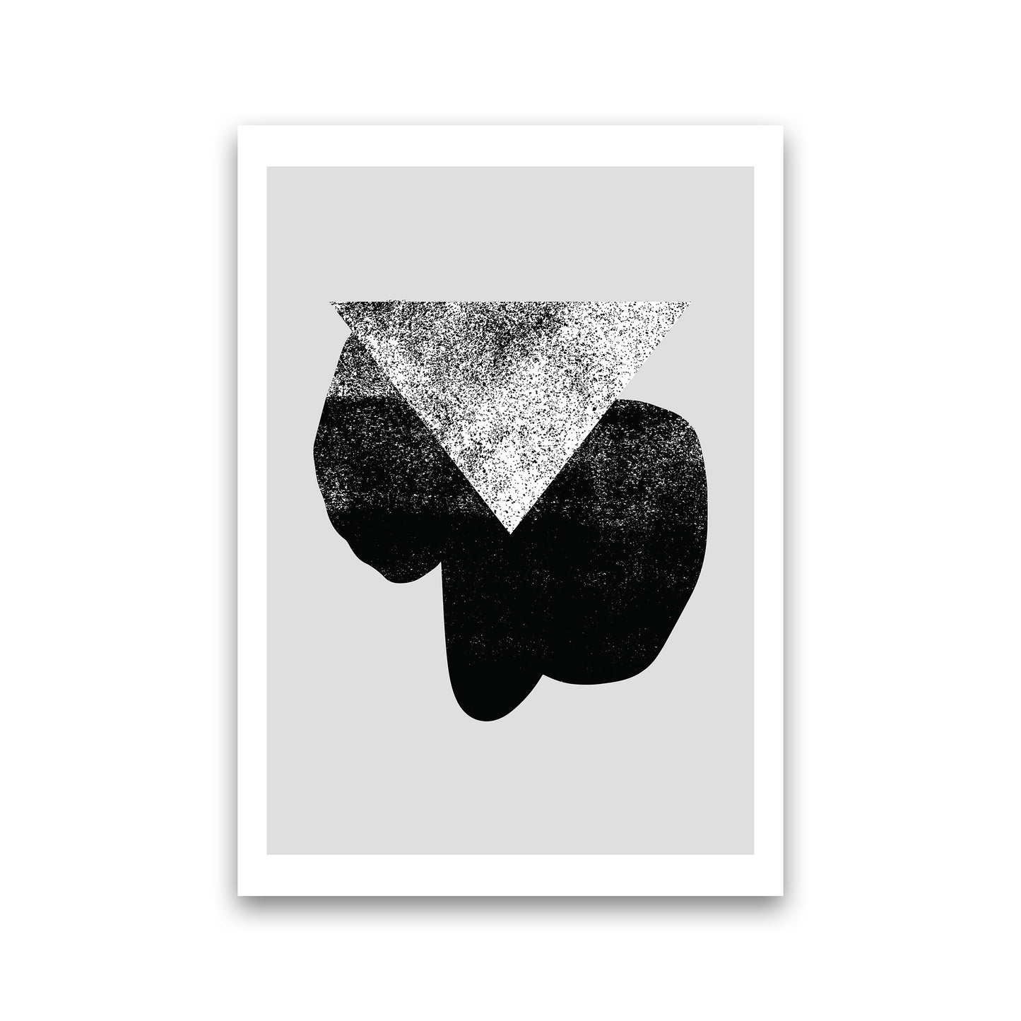 Graffiti Black And Grey Triangle Art Print by Pixy Paper Print Only