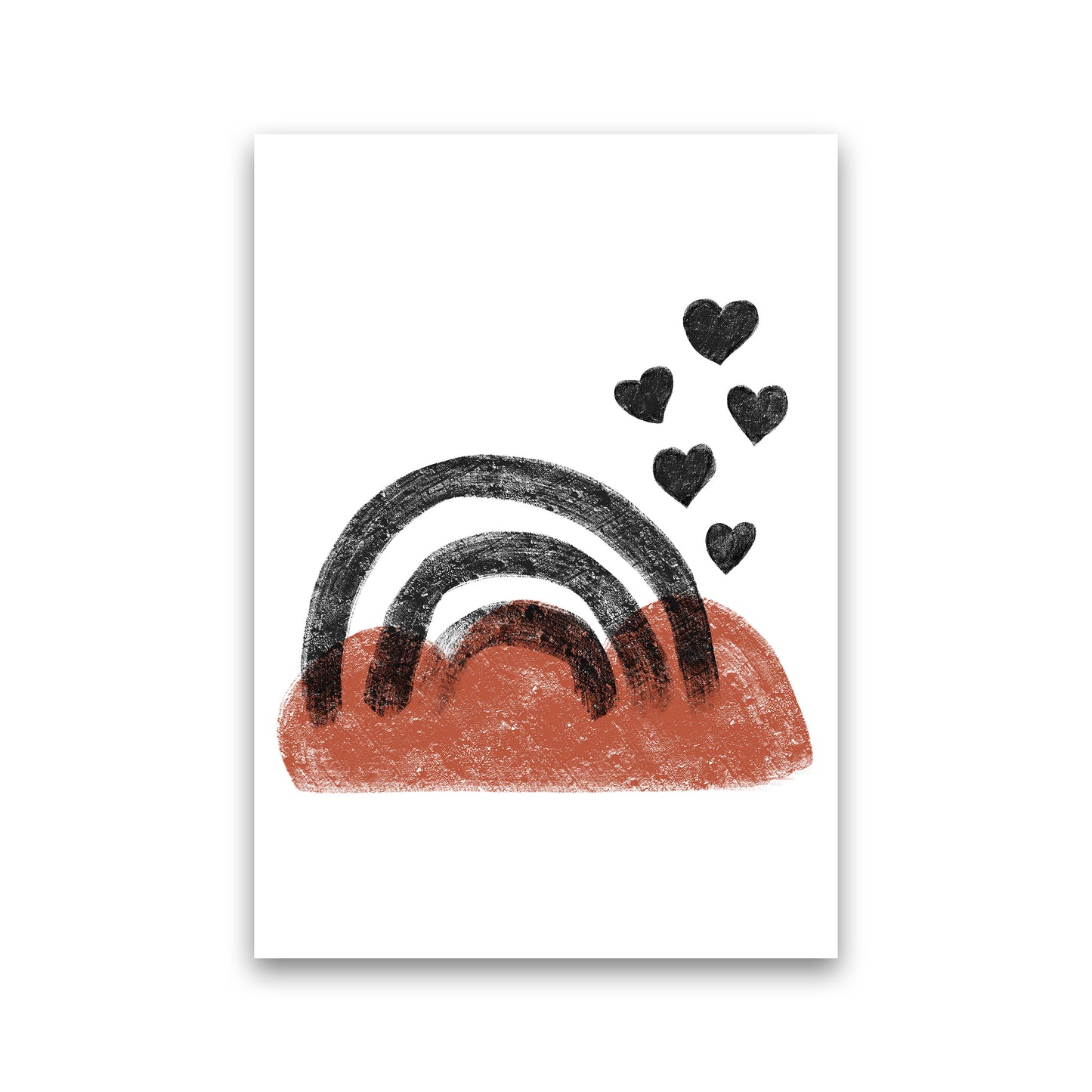 Dalia Chalk Black Rainbow Art Print by Pixy Paper Print Only