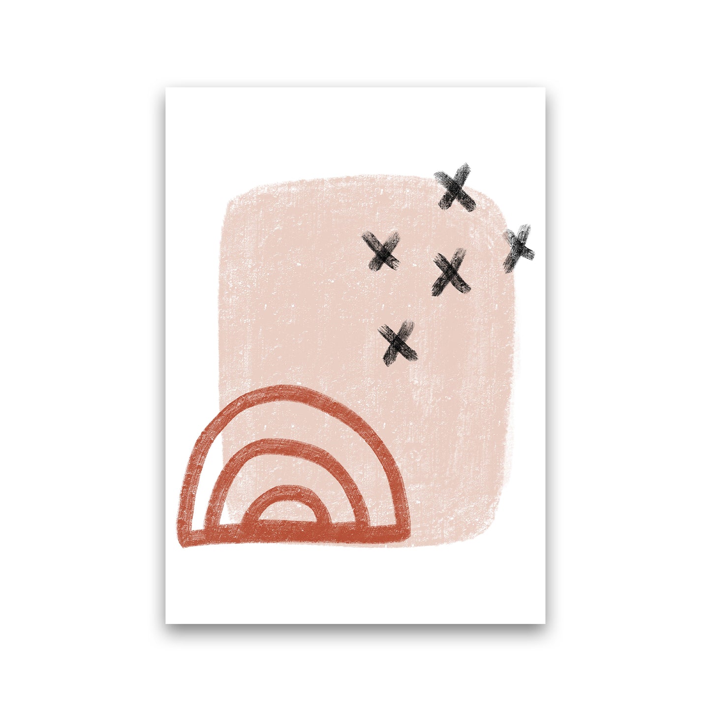 Dalia Chalk Red Rainbow Art Print by Pixy Paper Print Only